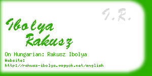 ibolya rakusz business card